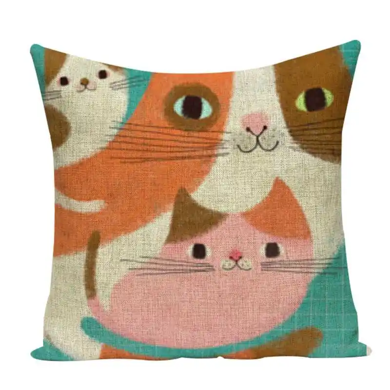 Льняная наволочка с принтом для маленькой девочки декоративные подушки в виде