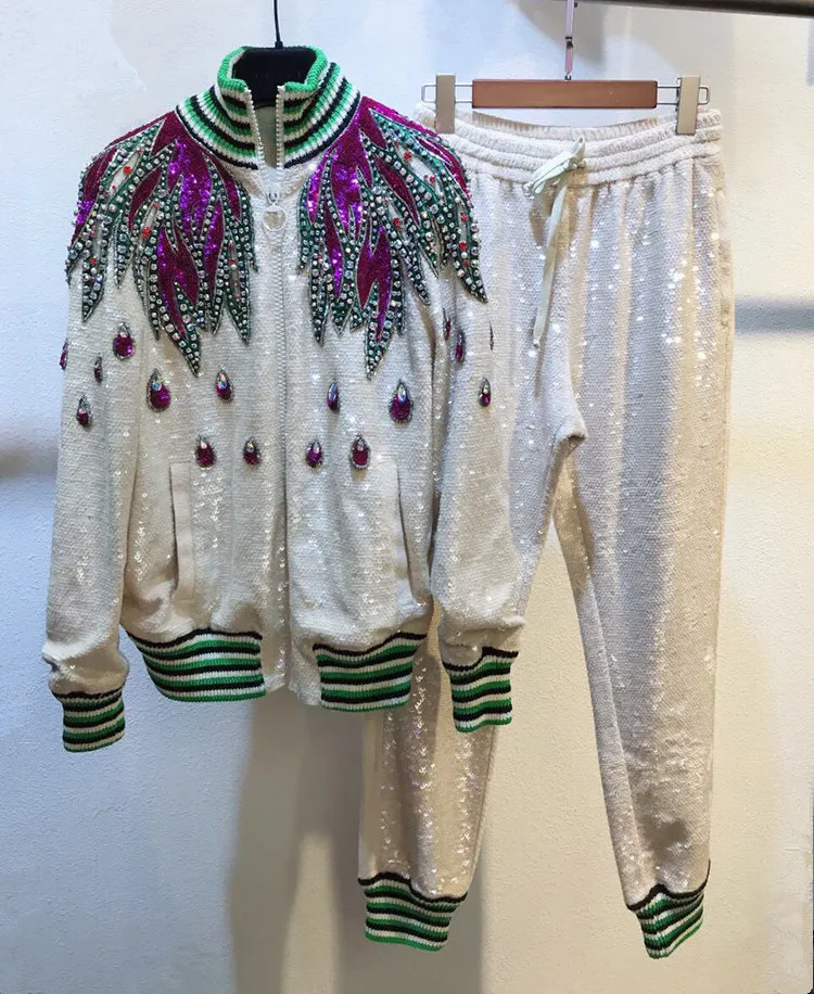 Новое поступление женские вязаные куртки с вышивкой и блестками модный свитер