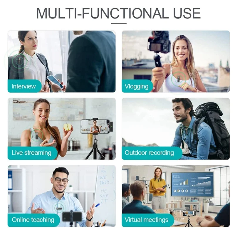 Wireless Lavalier Microphone for Type-C Interface Video Recording Plug-Play Mini Lapel Clip on Mic Live/Interview | Электроника