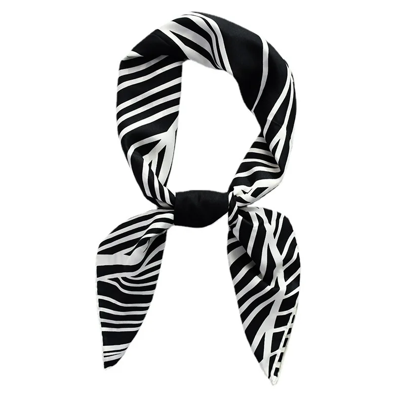 

Luxury Designer Ins Scarf Women's Spring Korean Fashion Simple Line Print Generous Scarf Art Casual Decorative Scarf TrendTop