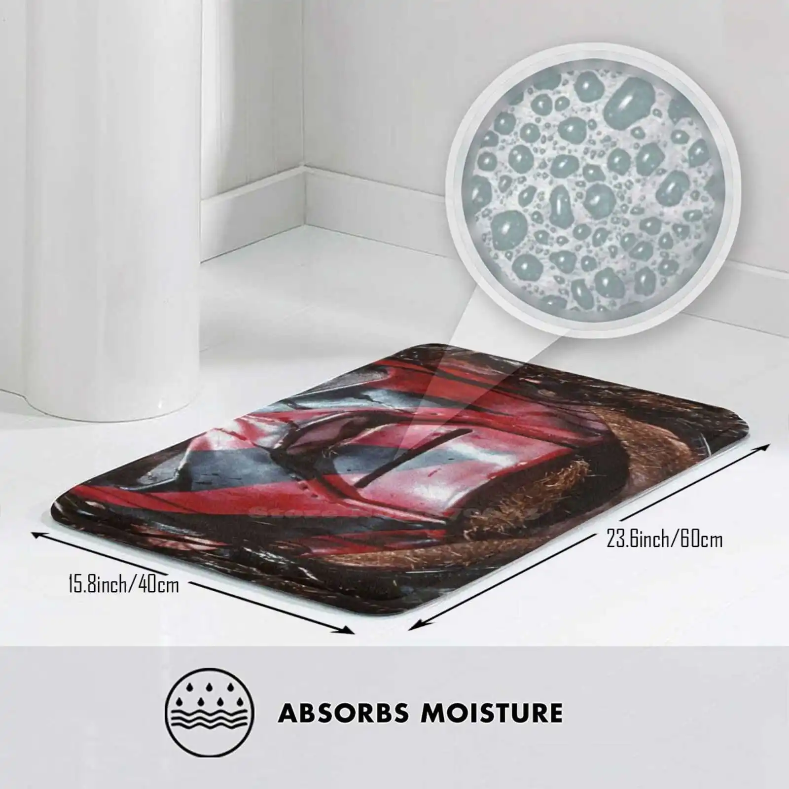 Большая красная маска удобный коврик для двери ковер подушка кухни мужчин