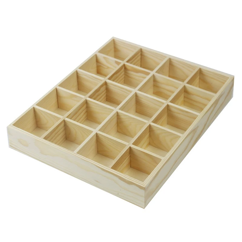 

MXLB Multi-Divided Wooden Jewelry Storage Box Multipurpose Display Stand Makeup Case