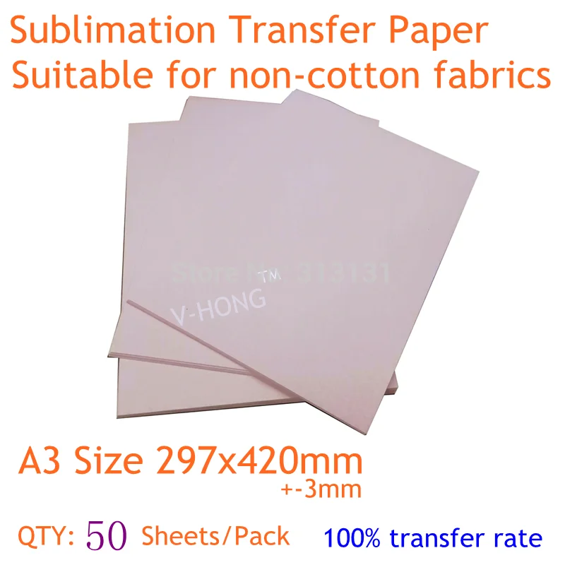 50sheets A3 8,3x11," полиэстер пазл кофейная чашка ранец керамическая стеклянная сублимационная переводная бумага из не чистого хлопка - Цвет: 50sheets A3