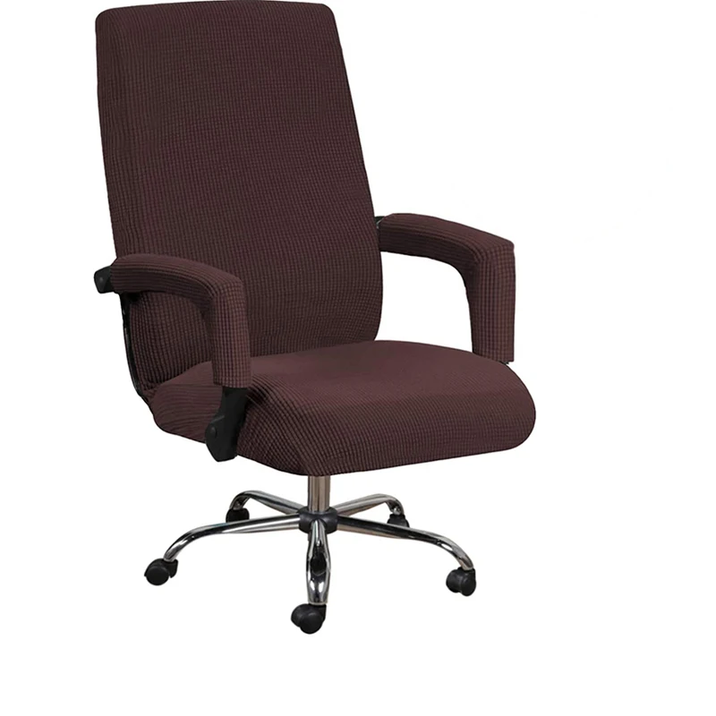 

Office Rotating Computer Chair Cover Elastic Office Lift Computer Chair Cover Anti-dirty Removable Seat Cover with Armrest