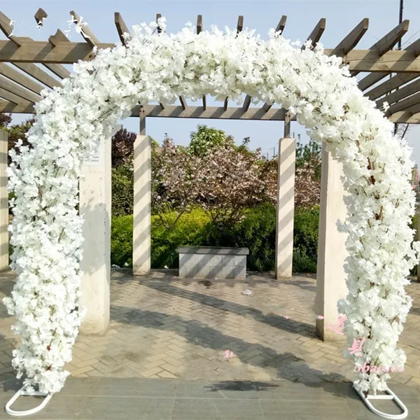 

2.3M7.5FT Wedding Centerpieces Cherry blossoms Wedding Arch Door Hanging Garland Flower Stands For Wedding party Decoration