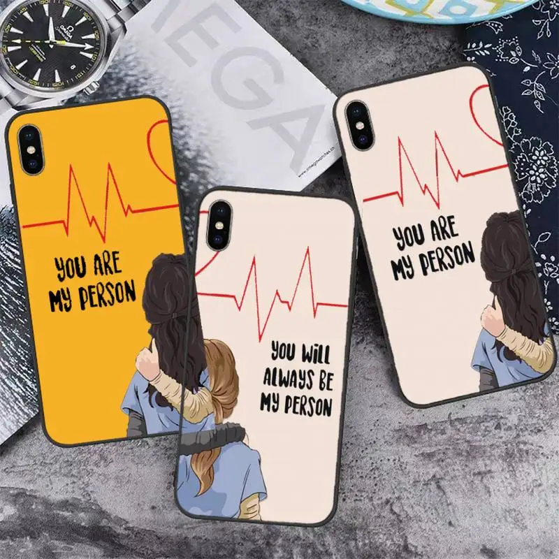 

Greys Anatomy You're My Person color Phone Case for iPhone 11 12 13 pro XS MAX 8 7 6 6S Plus X 5S SE 2020 XR mini