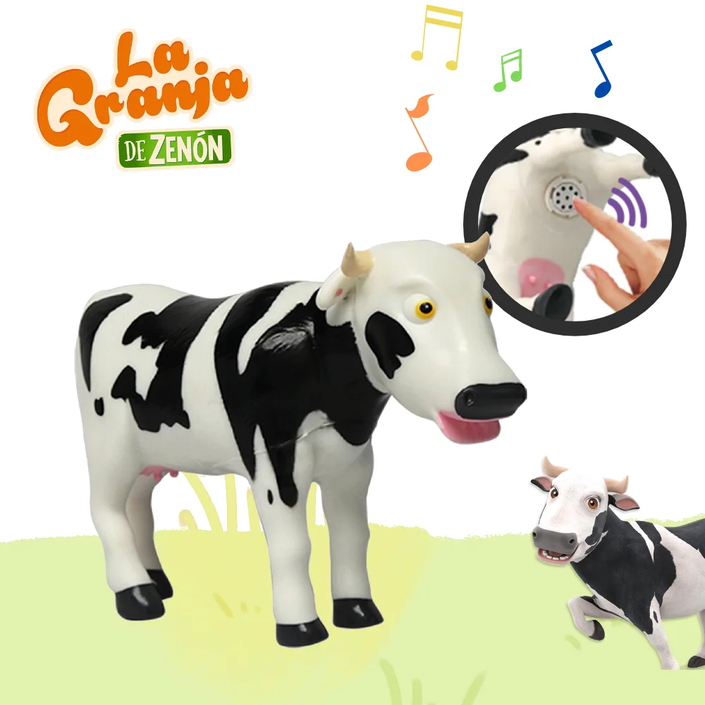 

La Granja De Zenon Vaca Lola 25cm Singing Stuffed Toys For Children Kawaii plush Toys with 5 farm songs