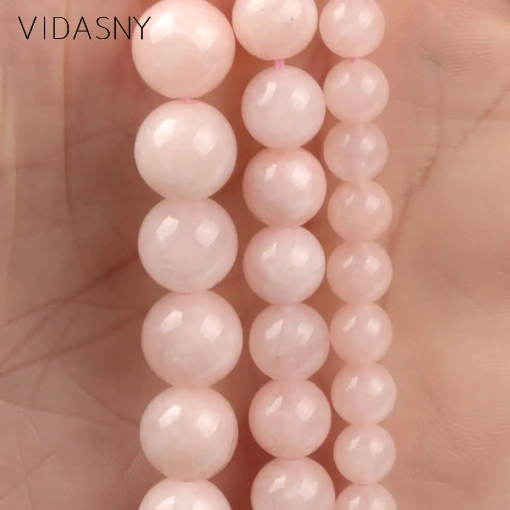 

Natural Gem Stone Pink Morganite Mineral Beads For Jewelry Making 6 8 10mm Round Spacer Loose Beads Diy Bracelets Necklaces 15''