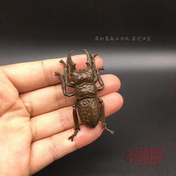 

Simulation (insect taurus) bronze carving home decoration mini decoration