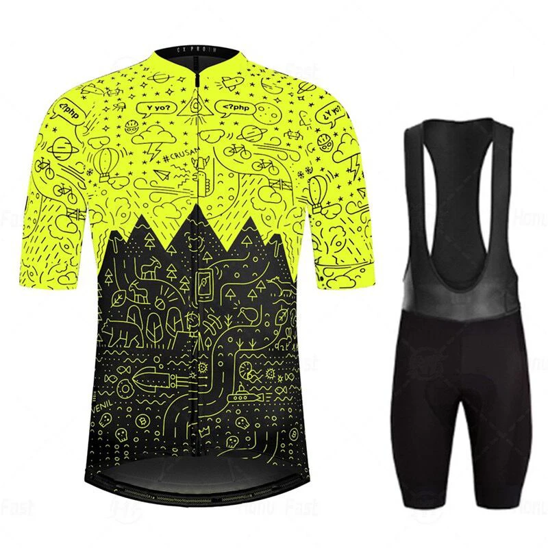 

Mountain Bike Suit Bike Outdoor Triathlon Racing Suit Cycling Kit Men's Jersey Men's Quick-drying Summer Bike Short-sleeved