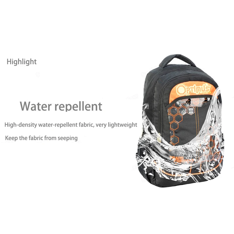

TRANSFORMERS New Children's Cartoon Image Elementary Schoolbag Polyester Orthopedic Bag 8-18 Years Old Large-capacity Schoolbag
