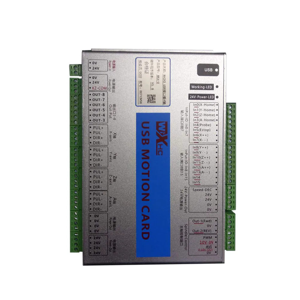 Карта контроля движения Mach3 Mach4 контрольная карта с ЧПУ 3 оси 4 6 XHC MKX4 MACH3 USB 2000 кГц