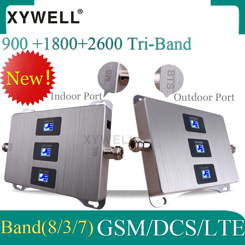 Новинка! Усилитель сотового сигнала 900/1800/2600 МГц GSM 900 DCSLTE 1800 FDD LTE 2600 мобильного 4g