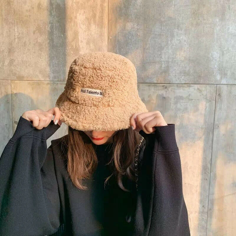 Женская зимняя шапка из искусственного меха ягненка плюшевый мишка Рыбацкая