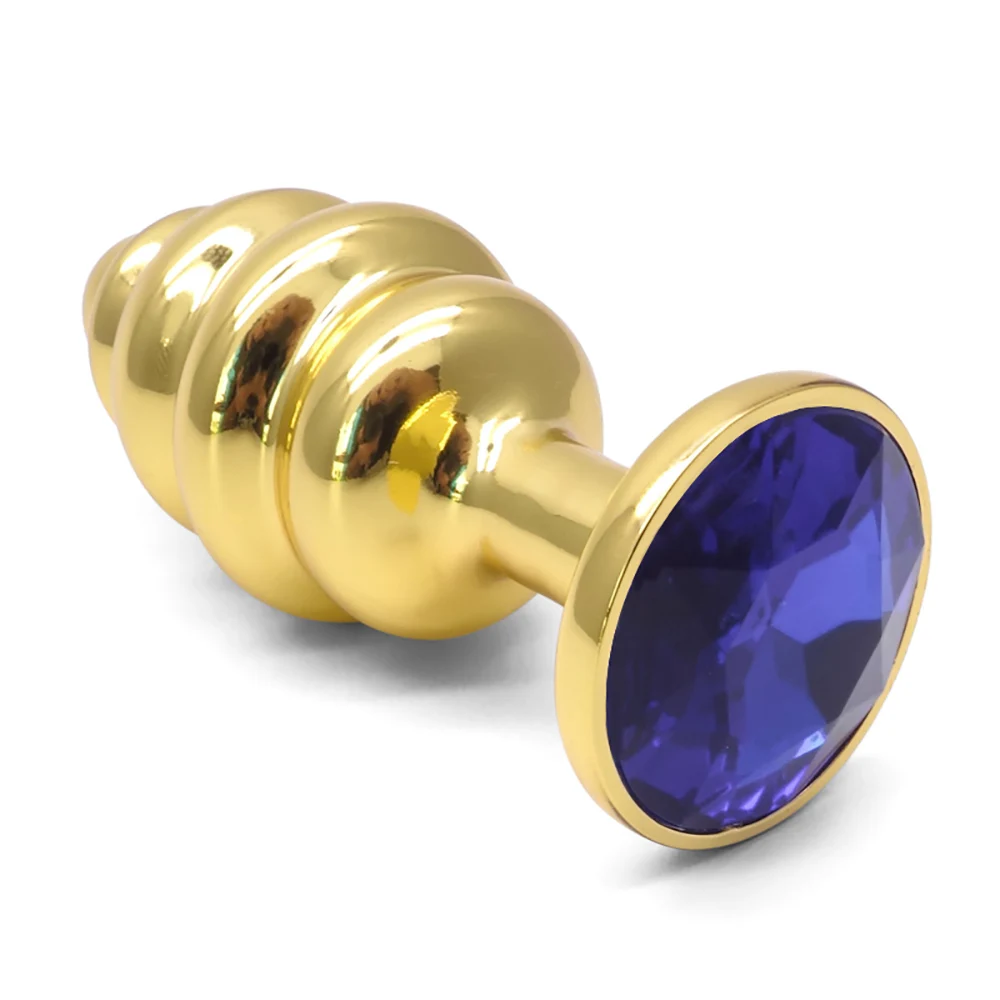 Новинка 2020 3 шт. анальная пробка золотого цвета массажер со спиральными бусинами