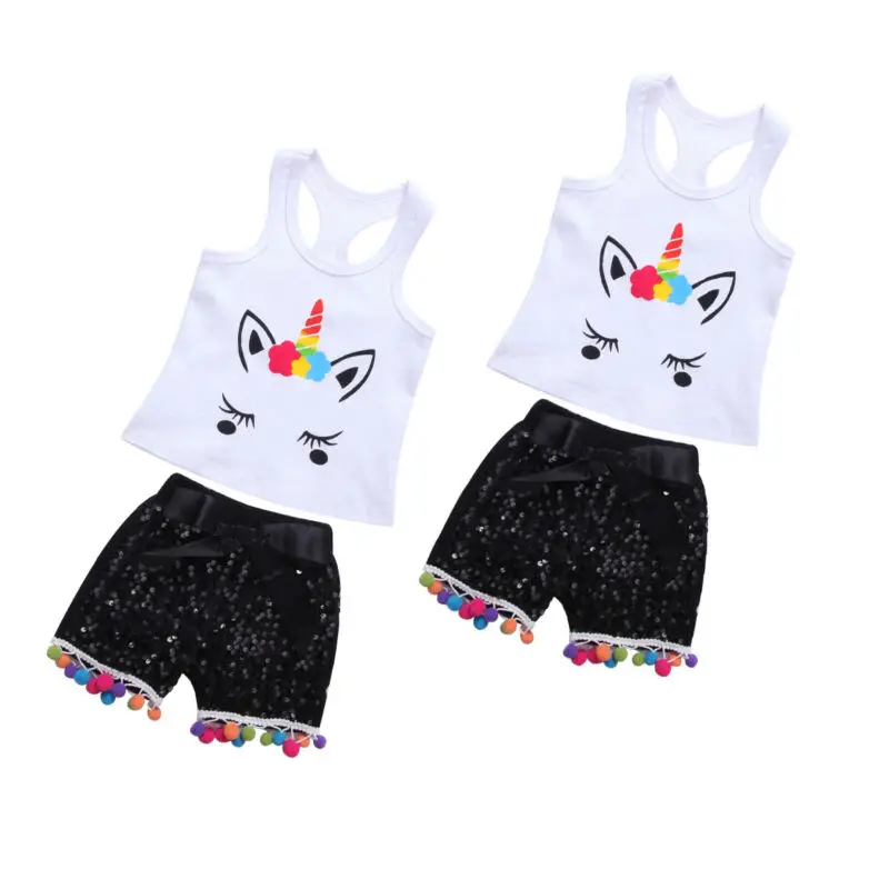 Летний комплект одежды для новорожденных девочек 2 шт. жилет без рукавов с