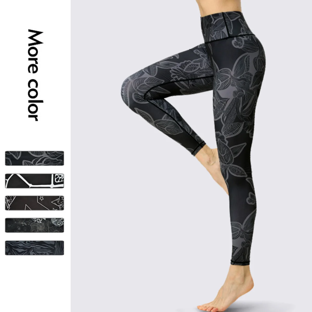 

Elastic Printed Yoga Pants Lulu Printed Leggings Seamless Tight Lift Hips High-waist Pants Women Clothing Quick-dry Fitness
