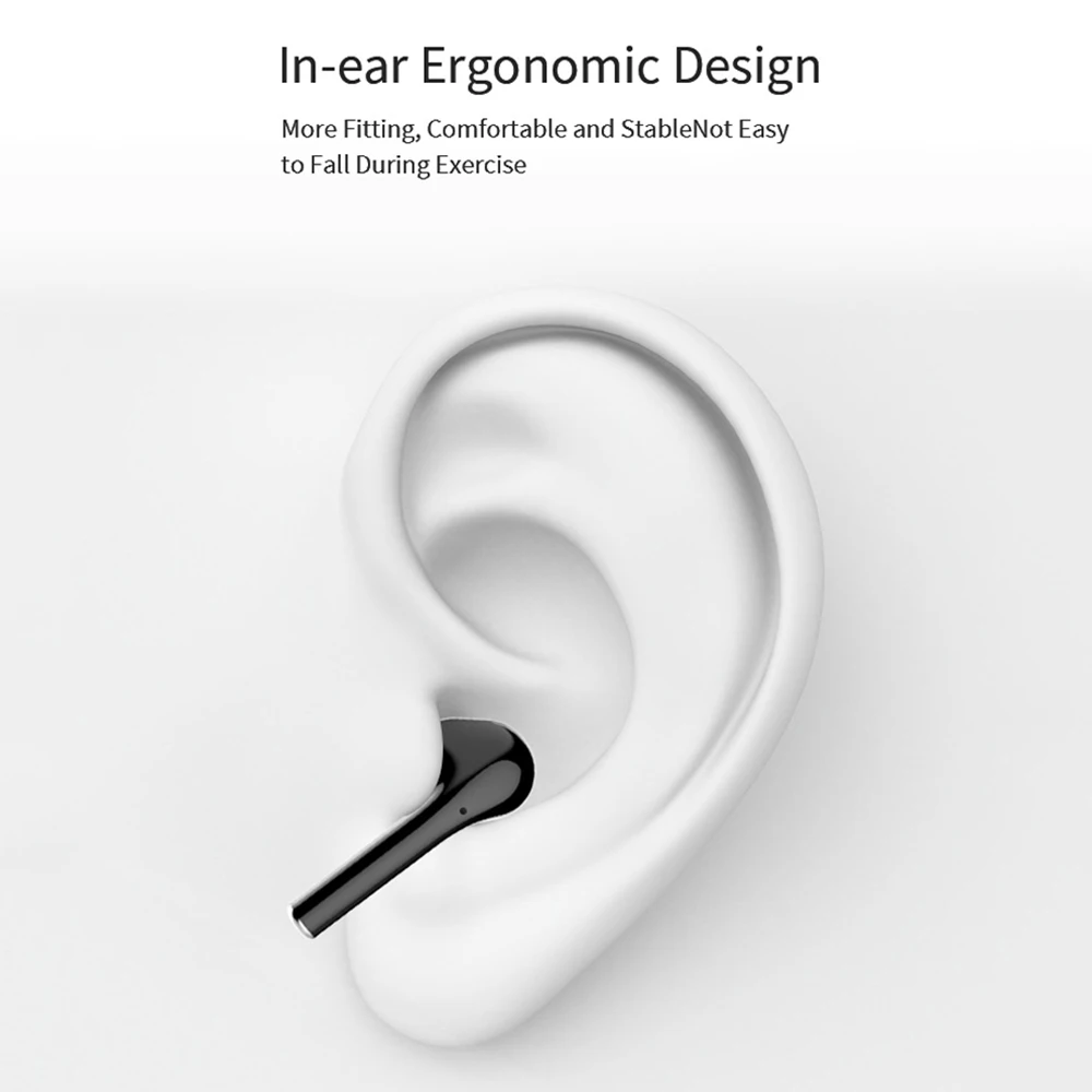 TWS Hifi стереонаушники V5.0 Мини Bluetooth наушники Спортивная гарнитура с зарядным