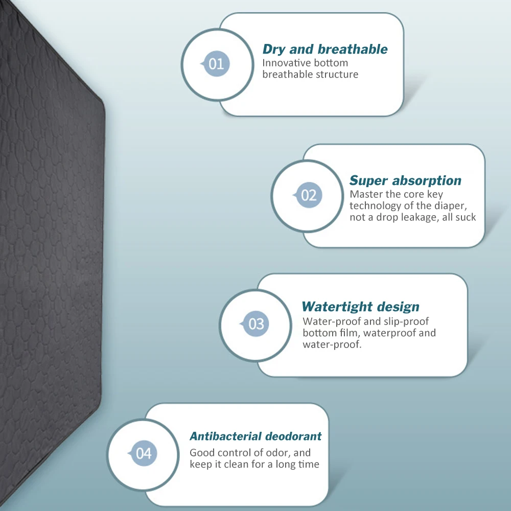 Моющиеся собака подгузник щенок пи быстро впитывающая подкладка для коврика