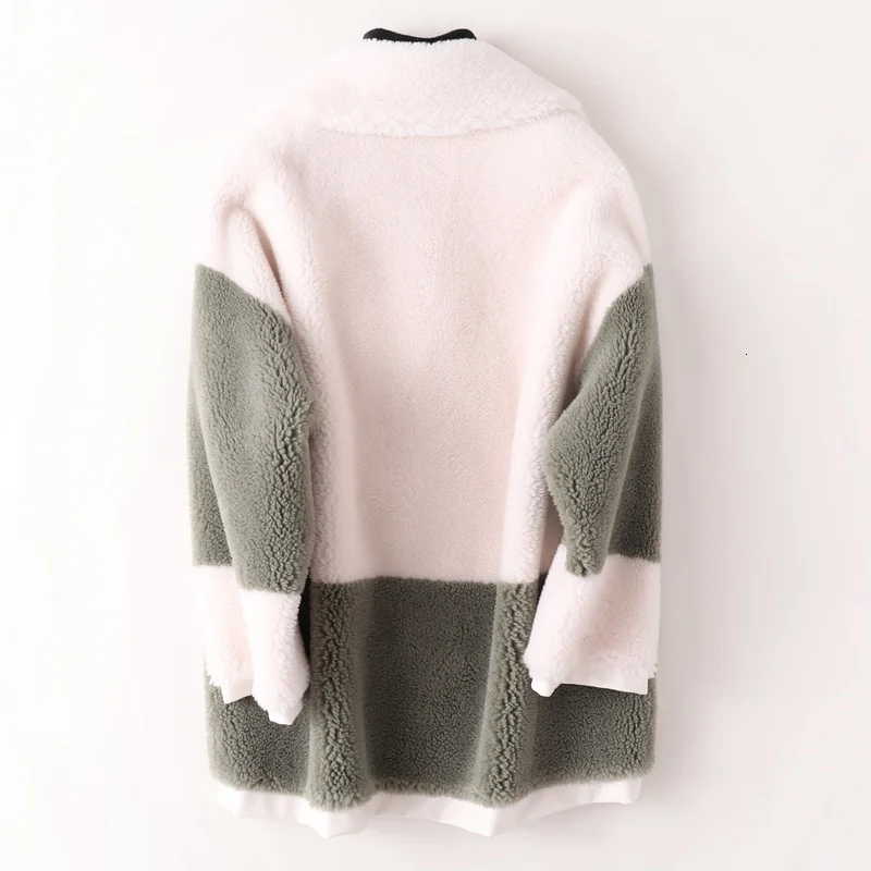 Новинка 2019 года сезон осень-зима повседневное пальто из овечьей шерсти женское