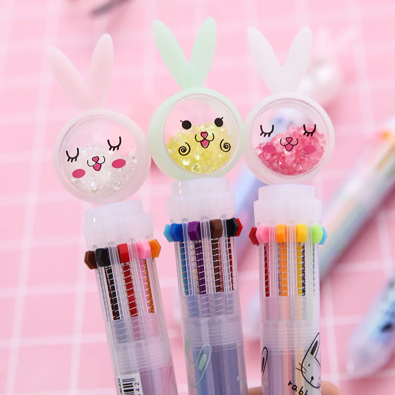 1 шт. милая новинка зыбучий песок алмаз кролик 10 цвета шариковая ручка Kawaii