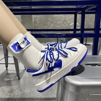 klein blue all match sneakers women ins super shoes womens korean style sports white 2021 autumn new applique heart shaped