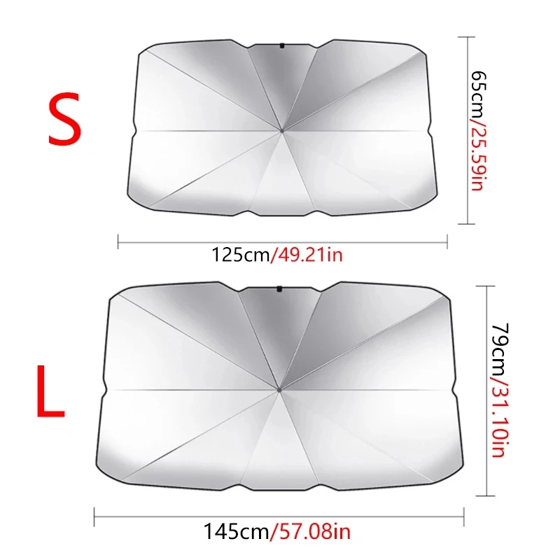 

Foldable Car Sun Umbrella Interior Windshield Sunshade Cover Front Window UV Protection Shade Curtain Parasol Car Accessories