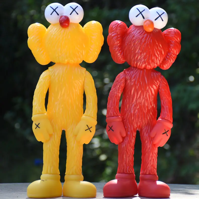 KAWS BBF Trendy Toy 35cm Anime Action Figure Kawaii Room Decoration Sesame Street Classic Characters Doll Model Christmas Gift |