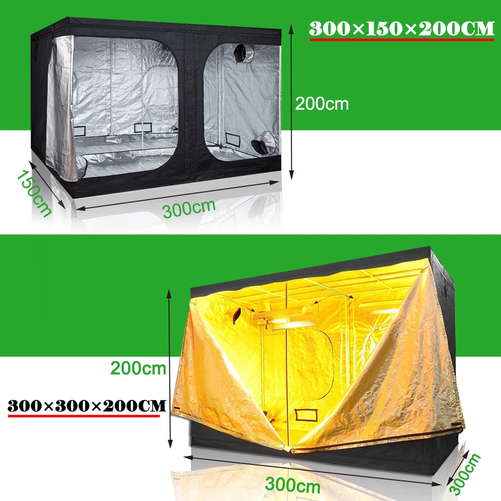 Завод палатка 600D расти палатку Крытый расти коробка 60/80/100/120/150/240 см помещение для роста гидропоники тепличных растений, тенты с освещением