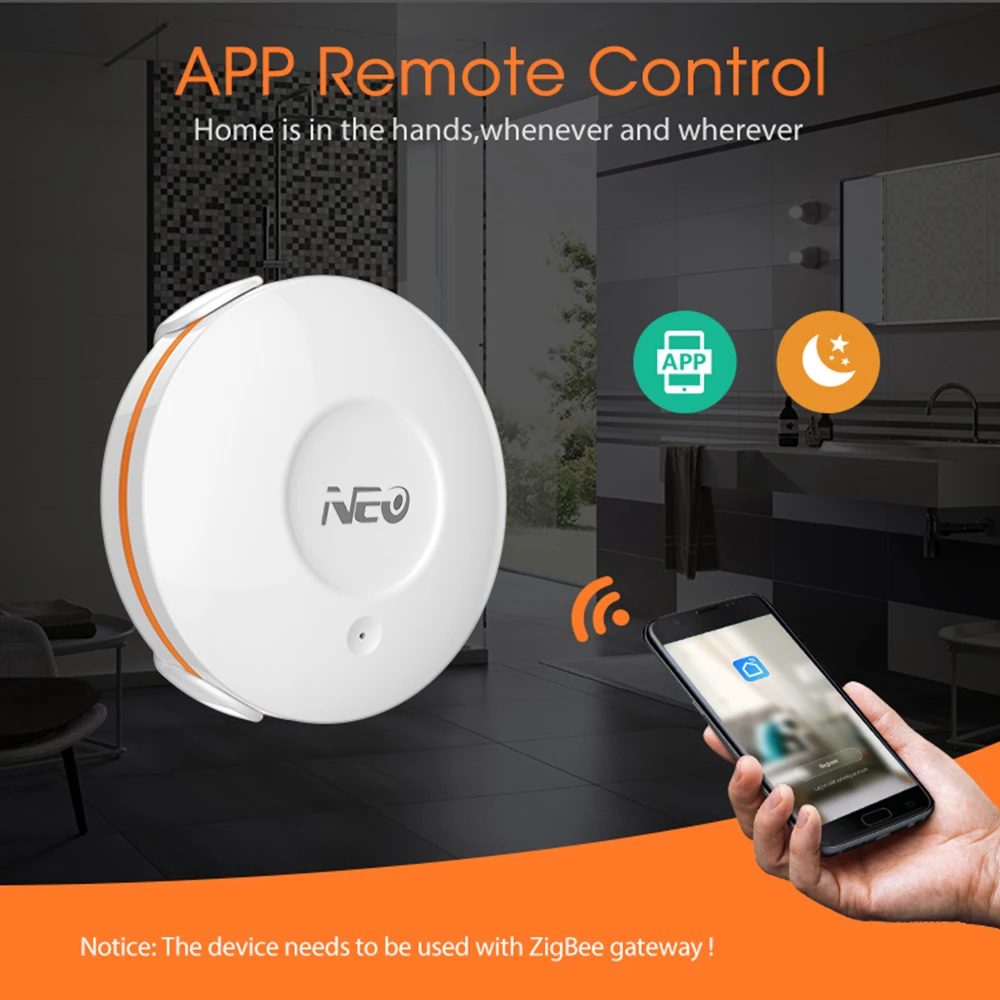 Датчик утечки воды NEO Tuya ZigBee для умного дома беспроводное устройство с