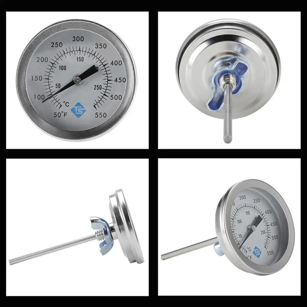 

Oven Thermometer 50-550 Degrees Stainless Steel Barbecue Grill Baking Box Pointer Thermometer Indoor Wall-mounted Air Thermomete