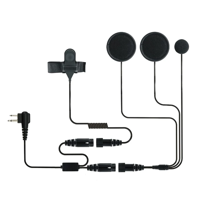 Motorcycle Helmet Headset Full Face Close Headphone PTT for 2 Pin Motorola Two Way Radio CP040 CP180 EP450 CP200 Walkie Talkie |