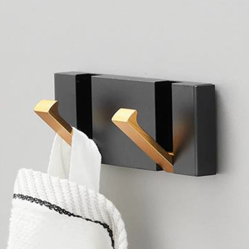 

X7YF Aluminum Alloy Wall Hooks Folding Towel Hanger Concealed Robe Hook Sturdy Decorative Coat Rack for Hanging Hat Towel