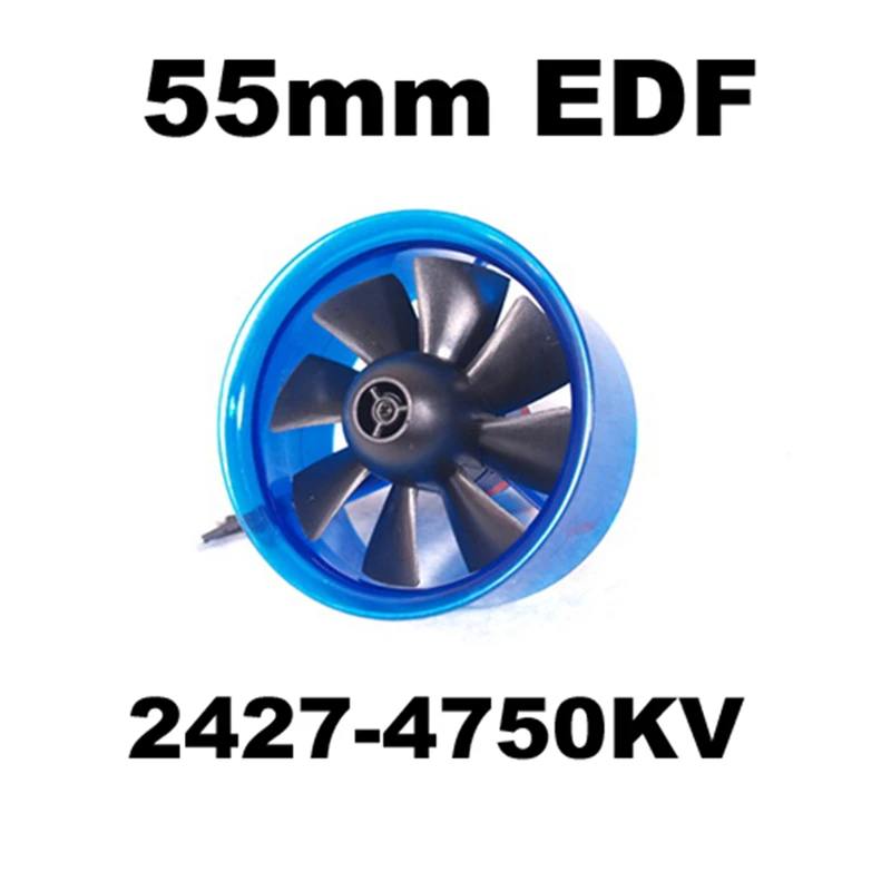 

EDF HL5508 2427 4750KV Brushless Motor 55mm 8-blade EDF Ducted Fan Power System For RC Aircraft Airplane RC Model
