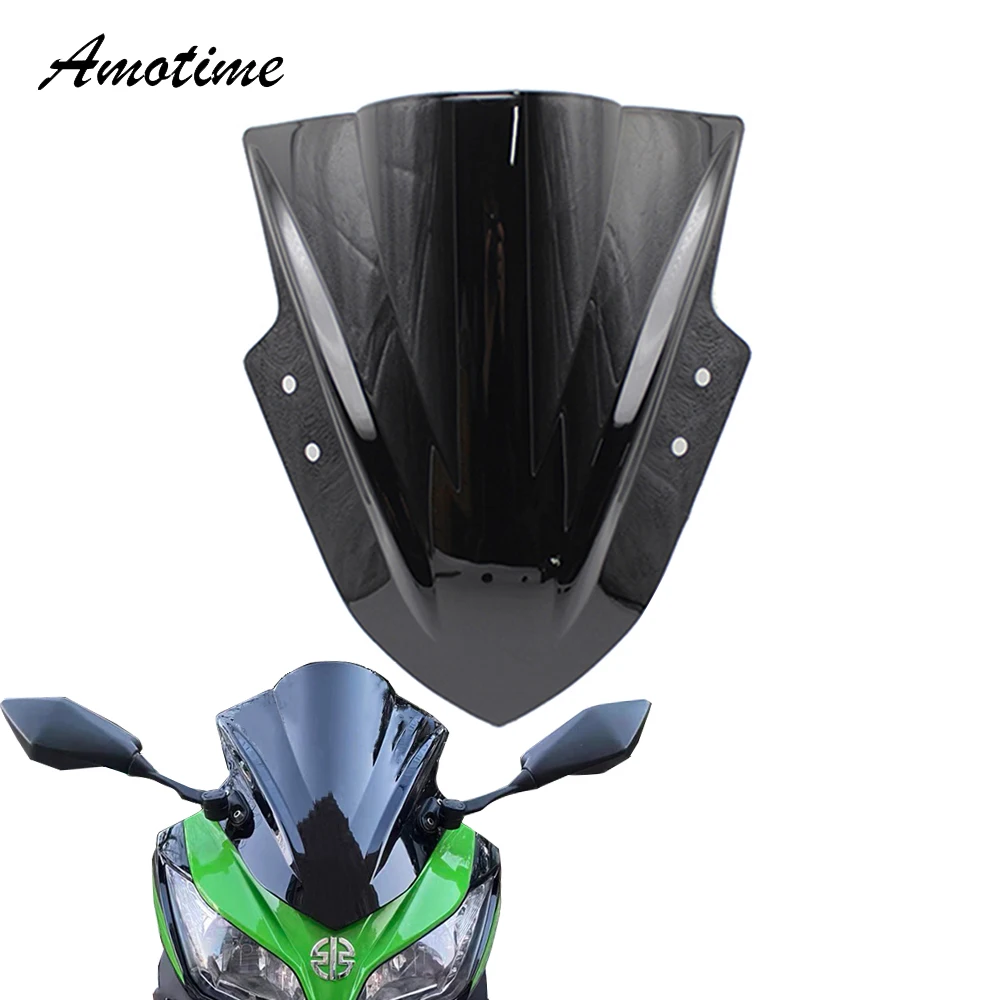 Ветровое стекло для Kawasaki Ninja 300 R EX300 EX300R ex300 r 2013 2014 2015 2016 2017 черное ветровое с