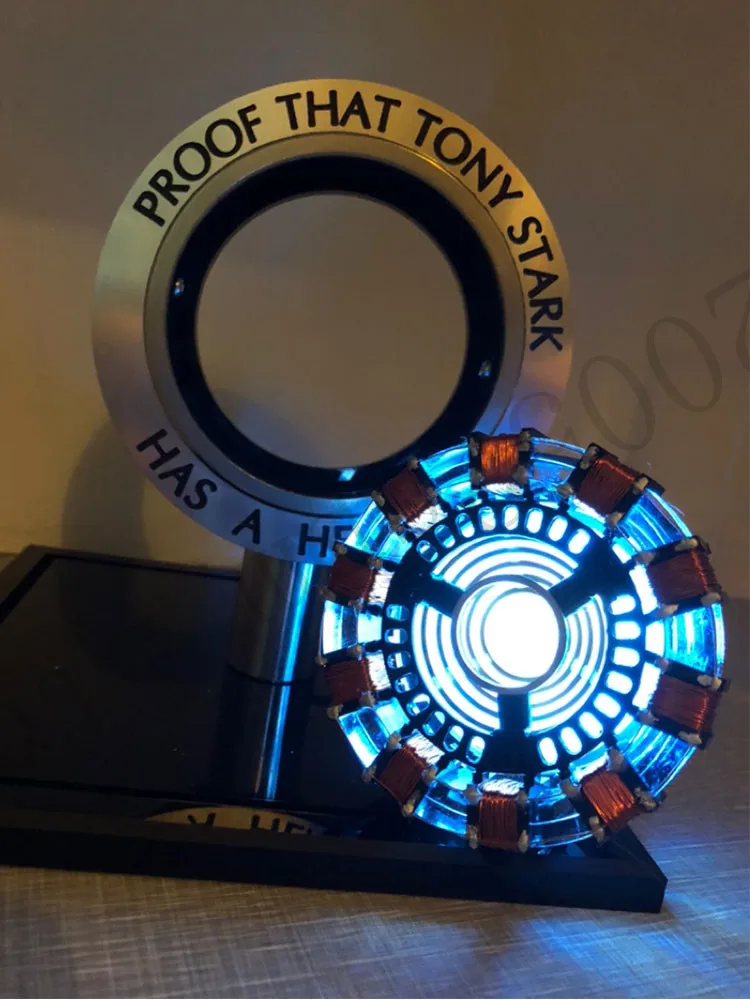 Acrylic DIY Box Железный человек дуговой реактор Мстители светодиодный светильник 1:1 фигурка MK2 Ironman реактор Tony Stark Arc реактор diy части игрушки - Цвет: Acrylic DIY Box