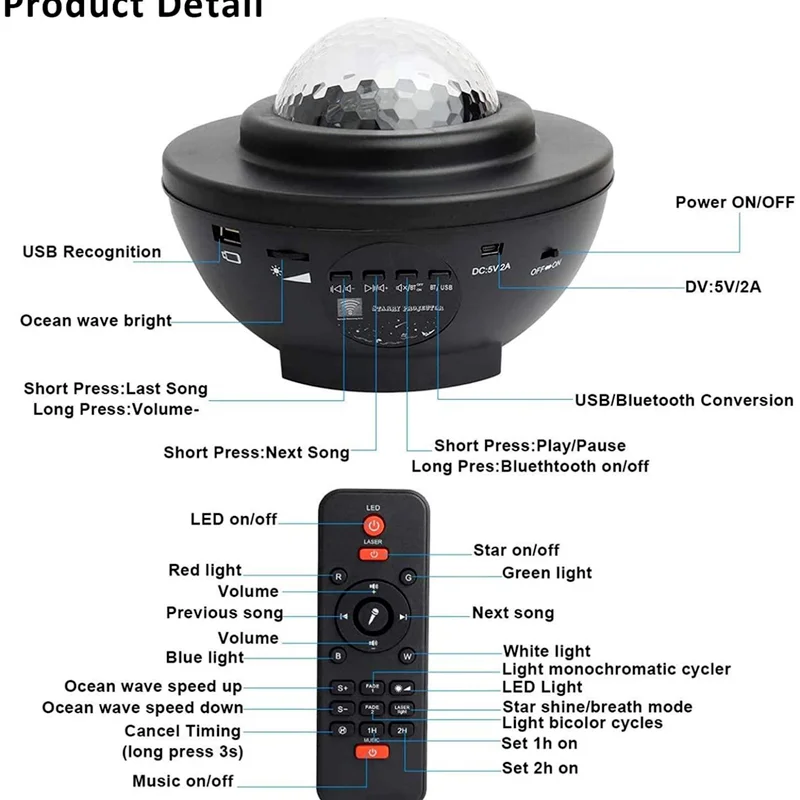 Звездное небо Галактический проектор ночной свет лампа Blueteeth USB музыкальный
