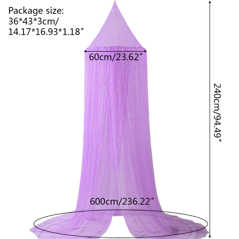 

1 Pc Baby Kids Bed Mesh Yarn Canopy Bedcover Mosquito Net Curtain Dome Hanging Tent Decoration for Kids Room