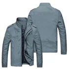 Мужская весенне-осенняя тонкая куртка 2021, уличная спортивная повседневная куртка, Мужская деловая куртка-пилот, однотонная модель