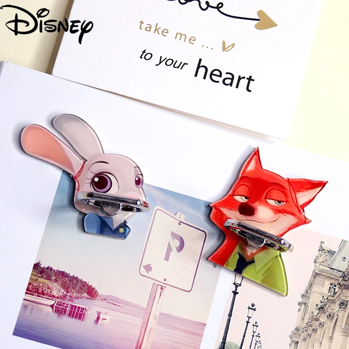 

Disney cartoon Judy Nick metal ring buckle mobile phone holder ring creative bracket ring buckle paste type