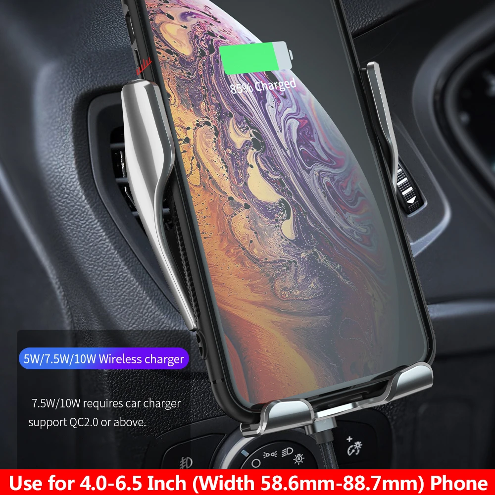 FLOVEME Wireless Car Charger Phone Holder For iphone Air Vent Mount Stand Automatic sensor Smartphone Support Holders | Мобильные