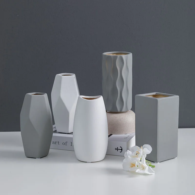 Вазы для цветов ваза молочно-белый керамический цветочный горшок Цветочная