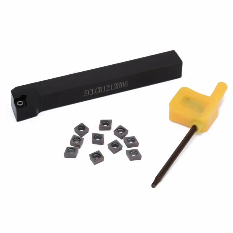 12 мм SCLCR1212H06 токарный станок инструмент держатель + 10 шт. CCMT060204 VP15TF вставки|Детали