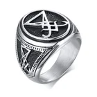 Кольцо из нержавеющей стали Sigil of lufer, сатанинское ювелирное изделие, модное мужское кольцо