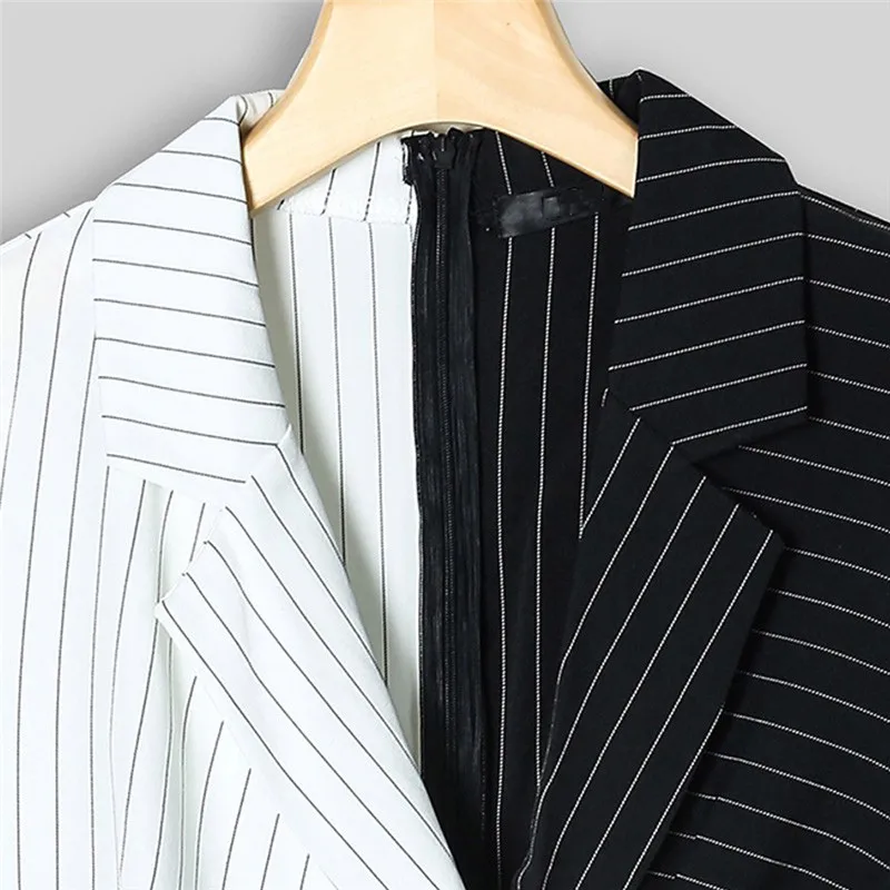 Пикантное черное двубортное платье блейзер офисное халат Блейзер белое тонкое