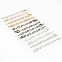 10pcslot 55mm alloy lobster clasps connector extended extension tail chain for diy jewelry making findings bracelet necklace