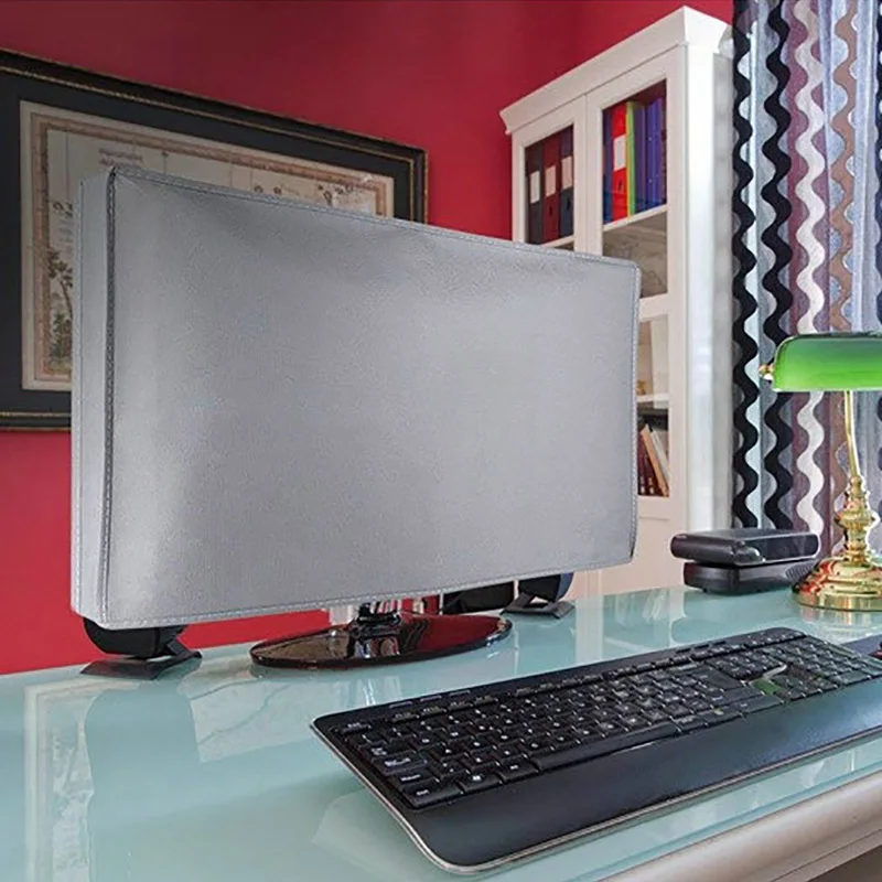 

21" 24" 28" 34" Home PC Desktop Computer Monitor Dust Cover Non-woven Fabric Craft LCD Screen Protector Case Grey GL001
