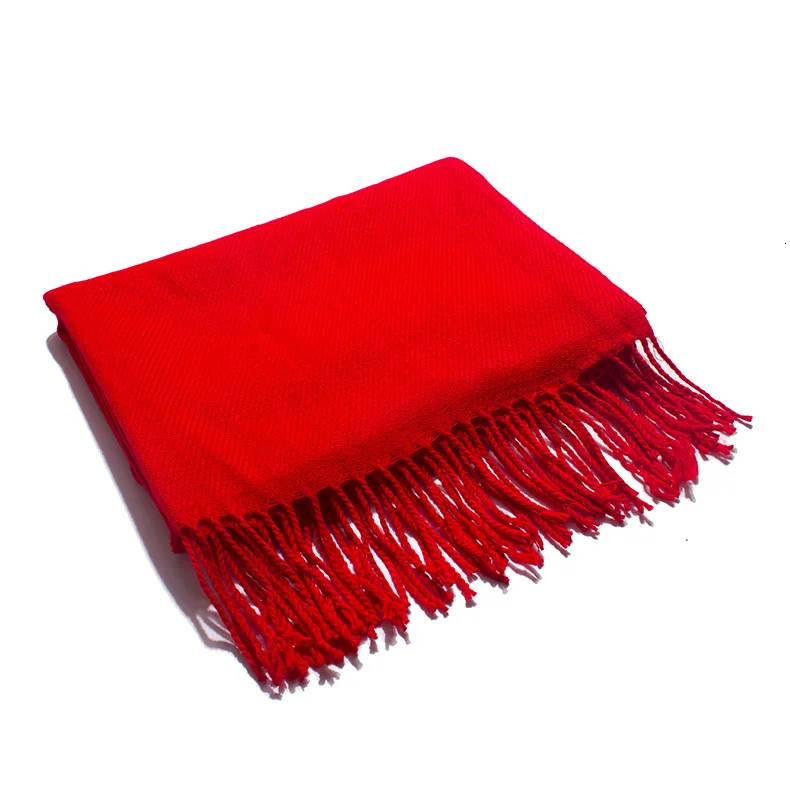 Сплошной цвет шарф имитирующий кашемир мужской мама сплошной кисточки