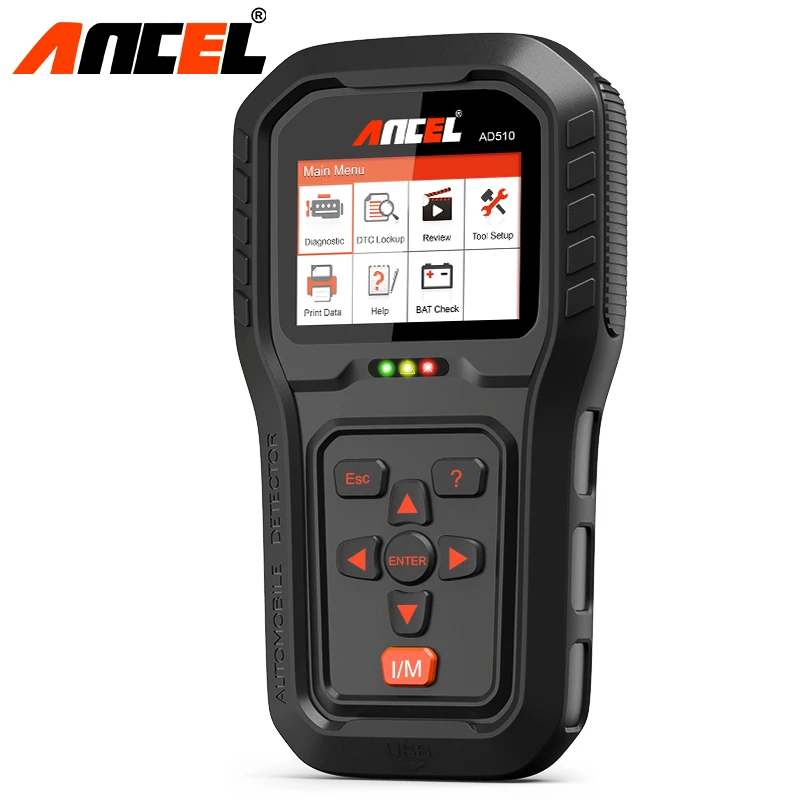 Автомобильный диагностический сканер Ancel AD510 Pro считыватель кодов OBD2 двигателя PK