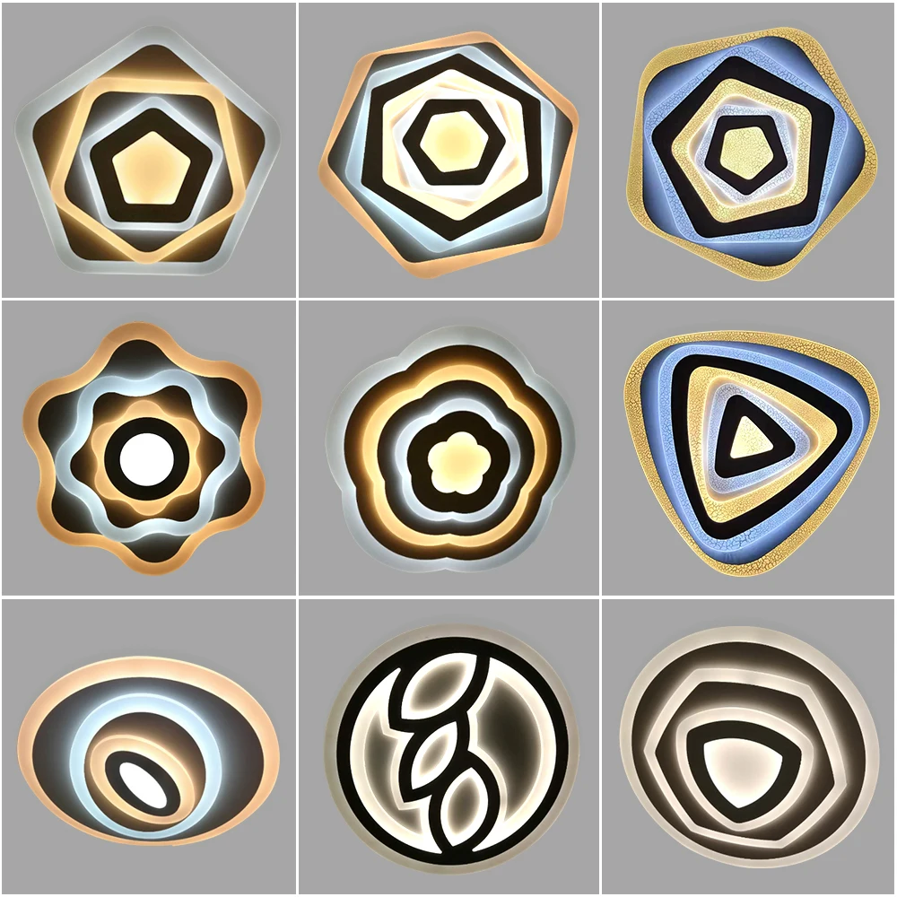 Современная светодиодная люстра потолочный комнатный светильник белого цвета